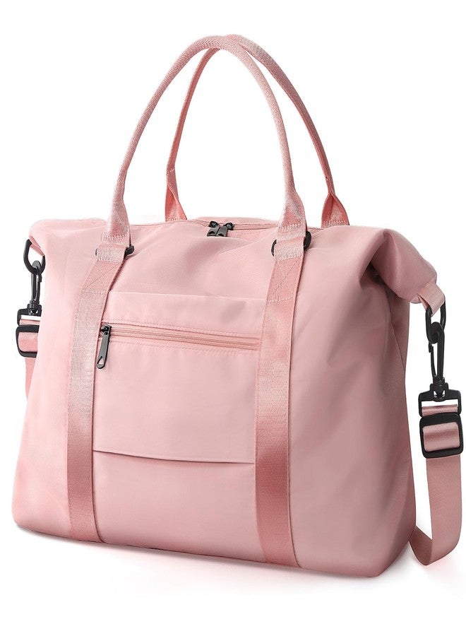 TOPBAG Travel Duffle Bag, Waterproof Weekender Carry On Tote Bags for Women, Sport Gym Bag for Men, Hospital Bag for Labor and Delivery, Overnight Luggage Bag with Trolley Sleeve Coral Pink - Image 1